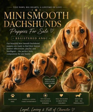Dachshund (Miniature Smooth Haired) puppy for sale by LOUJEN