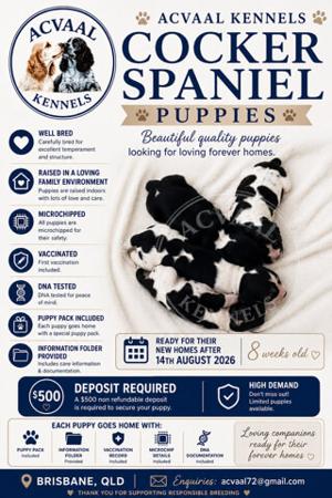 Cocker Spaniel puppy for sale by ACVAAL