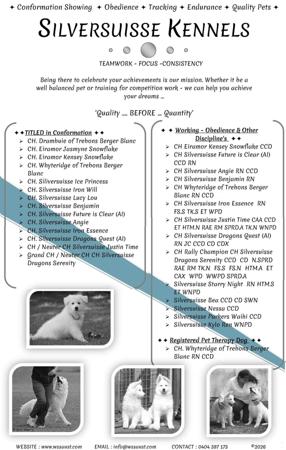 White Swiss Shepherd Dog for sale by SILVER